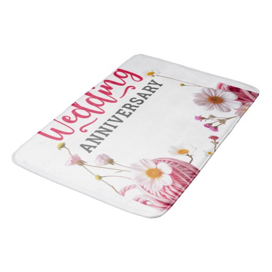 Happy wedding anniversary  badmat (Gekanteld)
