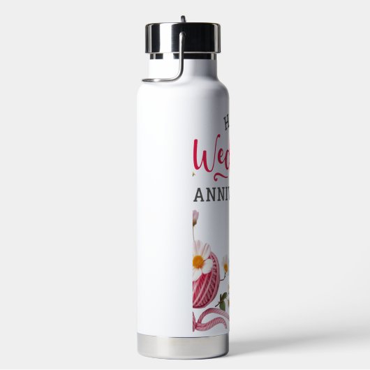 Happy wedding anniversary  waterfles (Rechts)