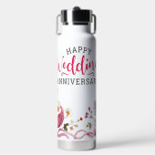 Happy wedding anniversary  waterfles (Voorkant)