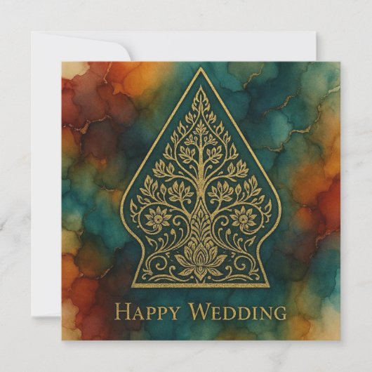 Happy Wedding Card Feestdagenkaart (Voorkant)