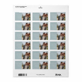 Happy Wedding Couple Photo Return Address Etiket (Full Sheet)