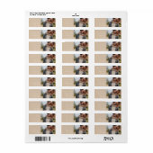 Happy Wedding Couple Photo Return Address Etiket (Full Sheet)
