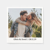 Happy Wedding Couple Photo Servet (Voorkant)