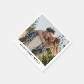 Happy Wedding Couple Photo Servet (Hoek)