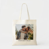 Happy Wedding Couple Photo Tote Bag (Voorkant)