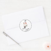 Happy Wedding Custom Naam Ronde Sticker (Envelop)