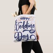 Happy Wedding Day Canvas tas – Romantisch cadeau (Dichtbij)