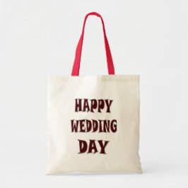 HAPPY WEDDING DAY TOTE BAG