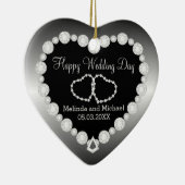Happy Wedding Day | Zilver | DIY-tekst Keramisch Ornament (Rechts)