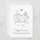 Happy Wedding Hiking Jubileum Red Heart (Voorkant)