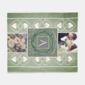 "Happy Wedding Jubileum"2 Aangepaste foto's Fleece Deken (Voorkant (Horizontaal))