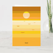 Happy Wedding Jubileum Birds Golden Sunset Kaart (Achterkant)