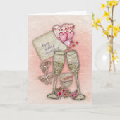 Happy Wedding Jubileum Card Kaart (Gele Bloem)