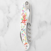 Happy Wedding Jubileum Confetti Toss Kurkentrekker (Achterkant)