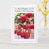 Happy Wedding Jubileum Daughter and Husband Kaart (Gele Bloem)