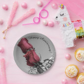 Happy Wedding Jubileum | Foto rode rozen Papieren Bordje (Feest)