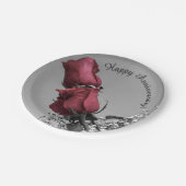 Happy Wedding Jubileum | Foto rode rozen Papieren Bordje (Gekanteld)