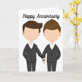 Happy Wedding Jubileum Gay Mannen Couple Kaart (Gele Bloem)