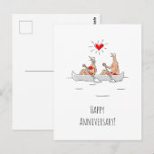 Happy Wedding Jubileum Getrouwd Paar Kano Briefkaart (Voorkant / Achterkant)