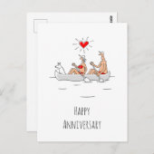 Happy Wedding Jubileum Getrouwd Paar Kano Briefkaart (Voorkant / Achterkant)