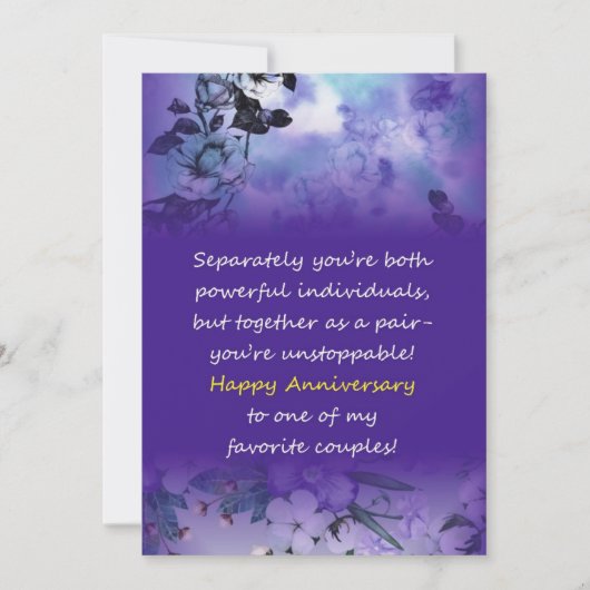 Happy Wedding Jubileum Groeten voor koppel Kaart (Voorkant)