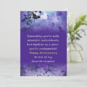 Happy Wedding Jubileum Groeten voor koppel Kaart (Staand voorkant)