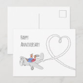 Happy Wedding Jubileum Heart Married Couple Briefkaart (Voorkant / Achterkant)