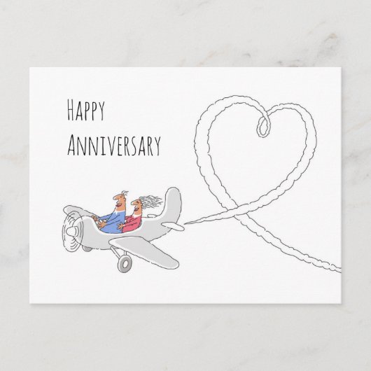 Happy Wedding Jubileum Heart Married Couple Briefkaart (Voorkant)