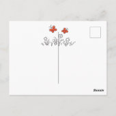 Happy Wedding Jubileum Heart Mushroom Briefkaart (Achterkant)