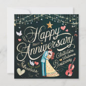 Happy Wedding Jubileum Kaarten Elegant (Voorkant)