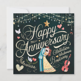 Happy Wedding Jubileum Kaarten Elegant