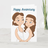 Happy Wedding Jubileum Lesbian Couple