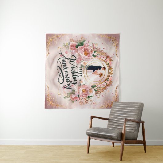 Happy Wedding Jubileum Muurschildering #5 Wandkleed (In Situ (horizontaal))