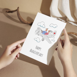 Happy Wedding Jubileum Red Heart trouwende paren Briefkaart