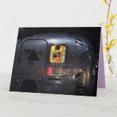 HAPPY WEDDING JUBILEUM RETRO CAMPER BIG KAART (Gele Bloem)