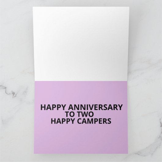 HAPPY WEDDING JUBILEUM RETRO CAMPER BIG KAART (Binnen)