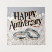 Happy Wedding Jubileum tapijt Wandkleed (Voorkant)