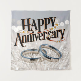 Happy Wedding Jubileum tapijt Wandkleed