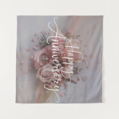 Happy Wedding Jubileum tapijt Wandkleed (Voorkant (horizontaal))