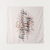 Happy Wedding Jubileum tapijt Wandkleed (Voorkant (horizontaal))