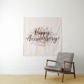 Happy Wedding Jubileum tapijt Wandkleed (In situ)