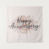 Happy Wedding Jubileum tapijt Wandkleed (Voorkant)