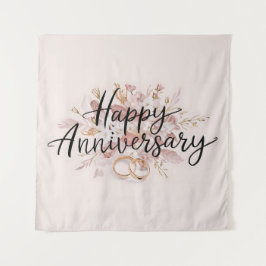 Happy Wedding Jubileum tapijt Wandkleed