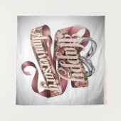 Happy Wedding Jubileum tapijt Wandkleed (Voorkant (horizontaal))