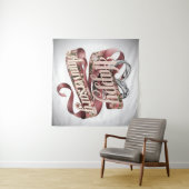 Happy Wedding Jubileum tapijt Wandkleed (In Situ (horizontaal))