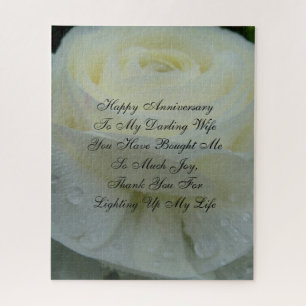 Happy Wedding Jubileum voor vrouw Legpuzzel