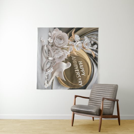 Happy Wedding Jubileum Wandkleed (In Situ (horizontaal))