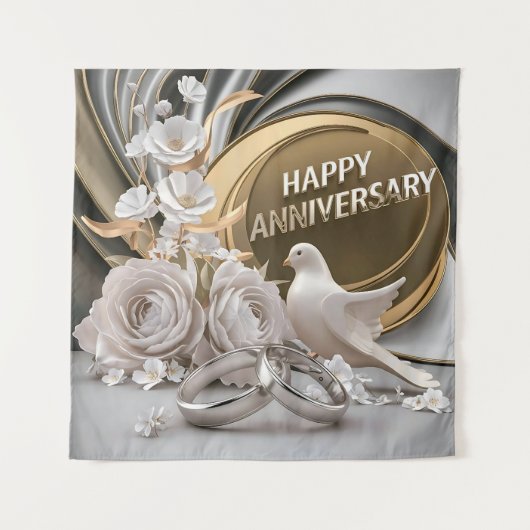 Happy Wedding Jubileum Wandkleed (Voorkant)