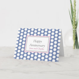 Happy Wedding Jubileum wit & marineparelkaart Kaart