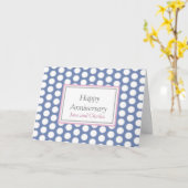 Happy Wedding Jubileum wit & marineparelkaart Kaart (Gele Bloem)